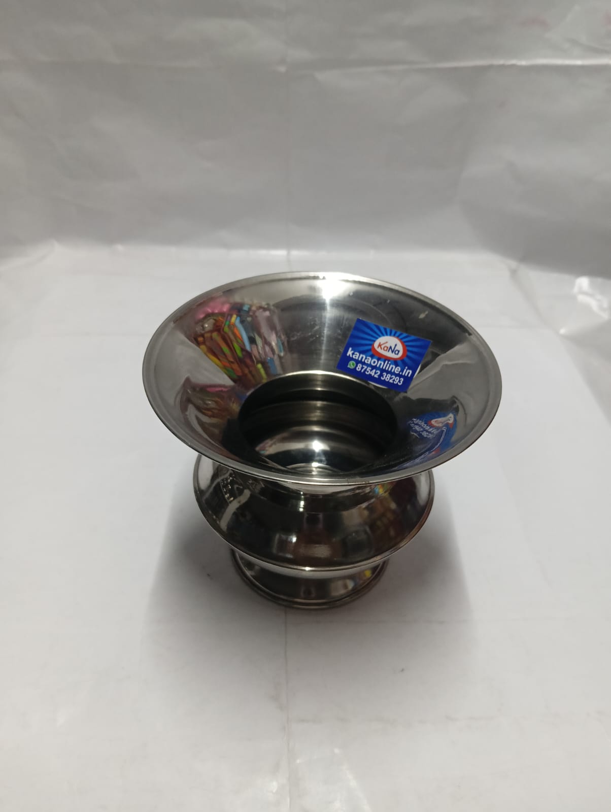 Stainless Steel KUMBA (Stainless Steel Betel Spittoon with Stand Base) - Image 4
