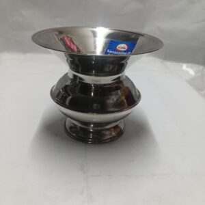 Stainless Steel KUMBA (Stainless Steel Betel Spittoon with Stand Base)