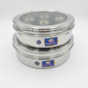 PREMIUM STAINLESS STEEL SEE THROUGH MASALA BOX
