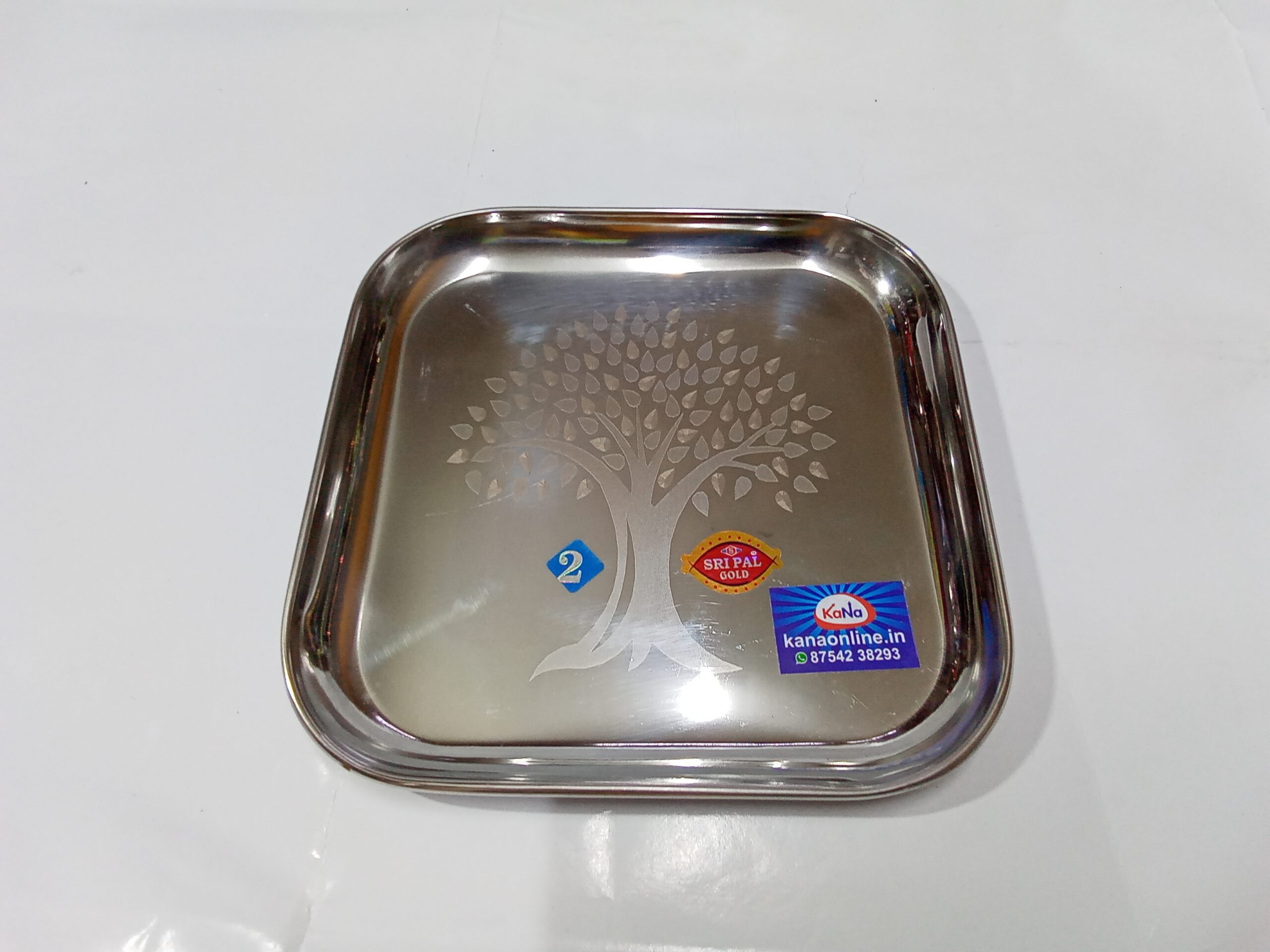 S.S FANCY SQUARE PLATE (NO:02)