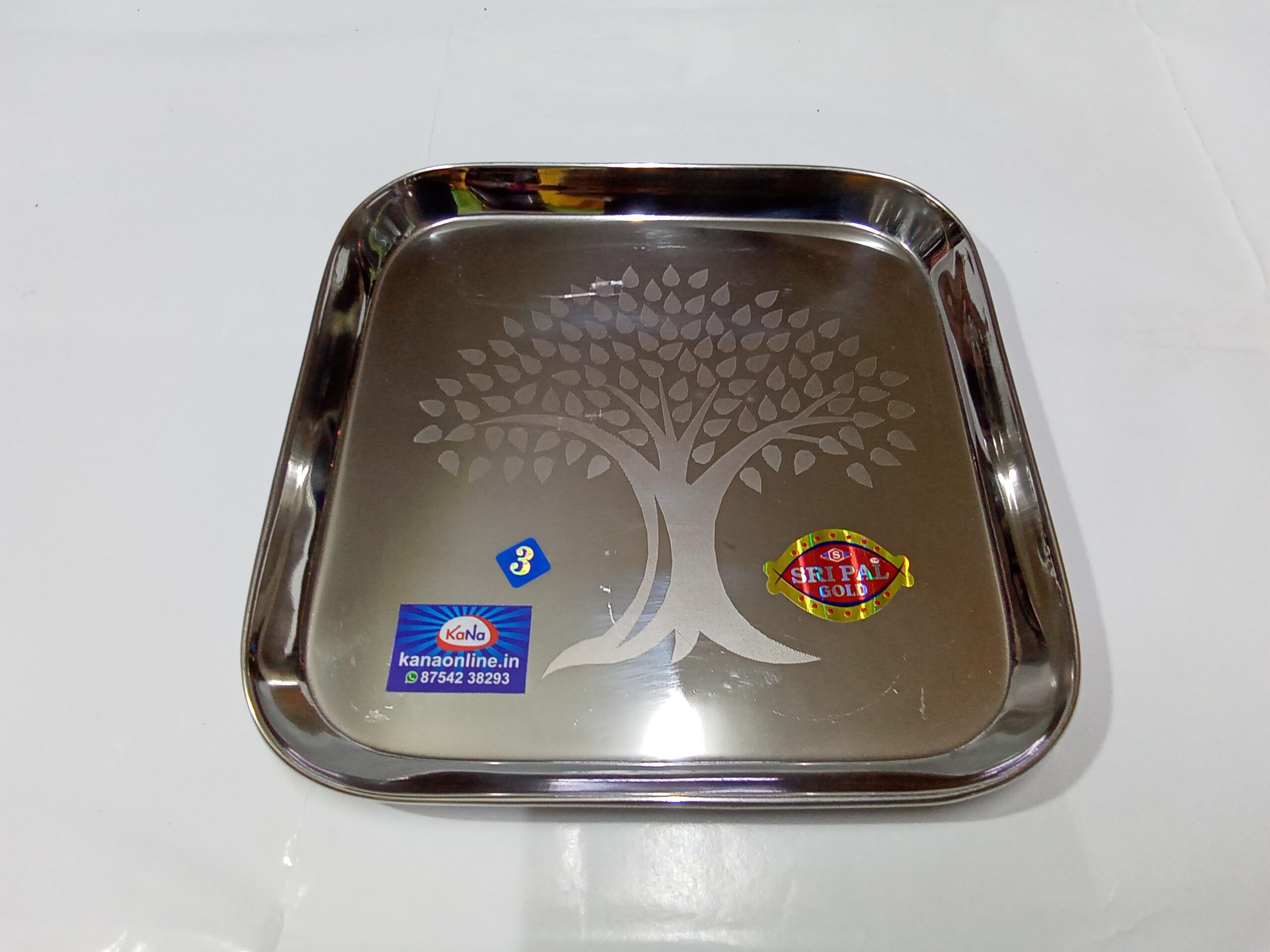 S.S FANCY SQUARE PLATE (NO:03)