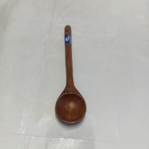 Premium Handcrafted Wooden Round Deep Ladle (Kuzhi Karandi)