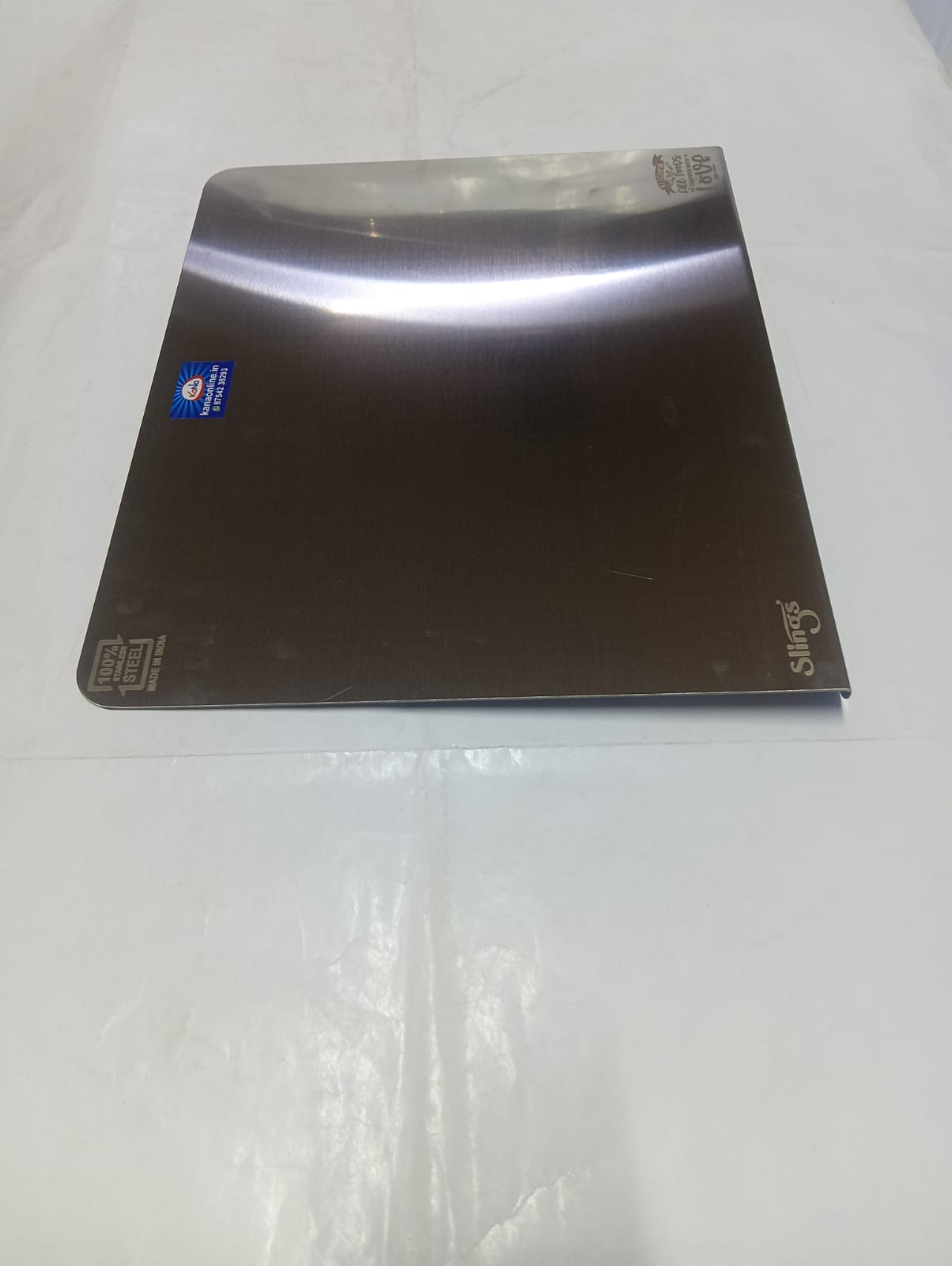 Premium Stainless Steel L-Shaped Chopping & Pastry Board with Countertop Lip - Image 5