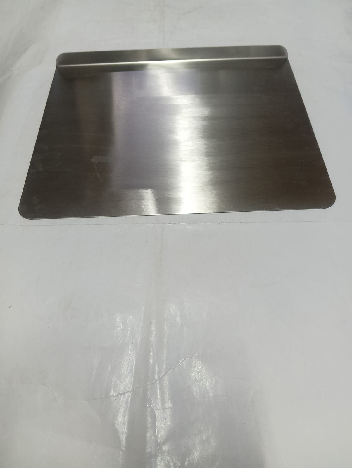 Premium Stainless Steel L-Shaped Chopping & Pastry Board with Countertop Lip - Image 7