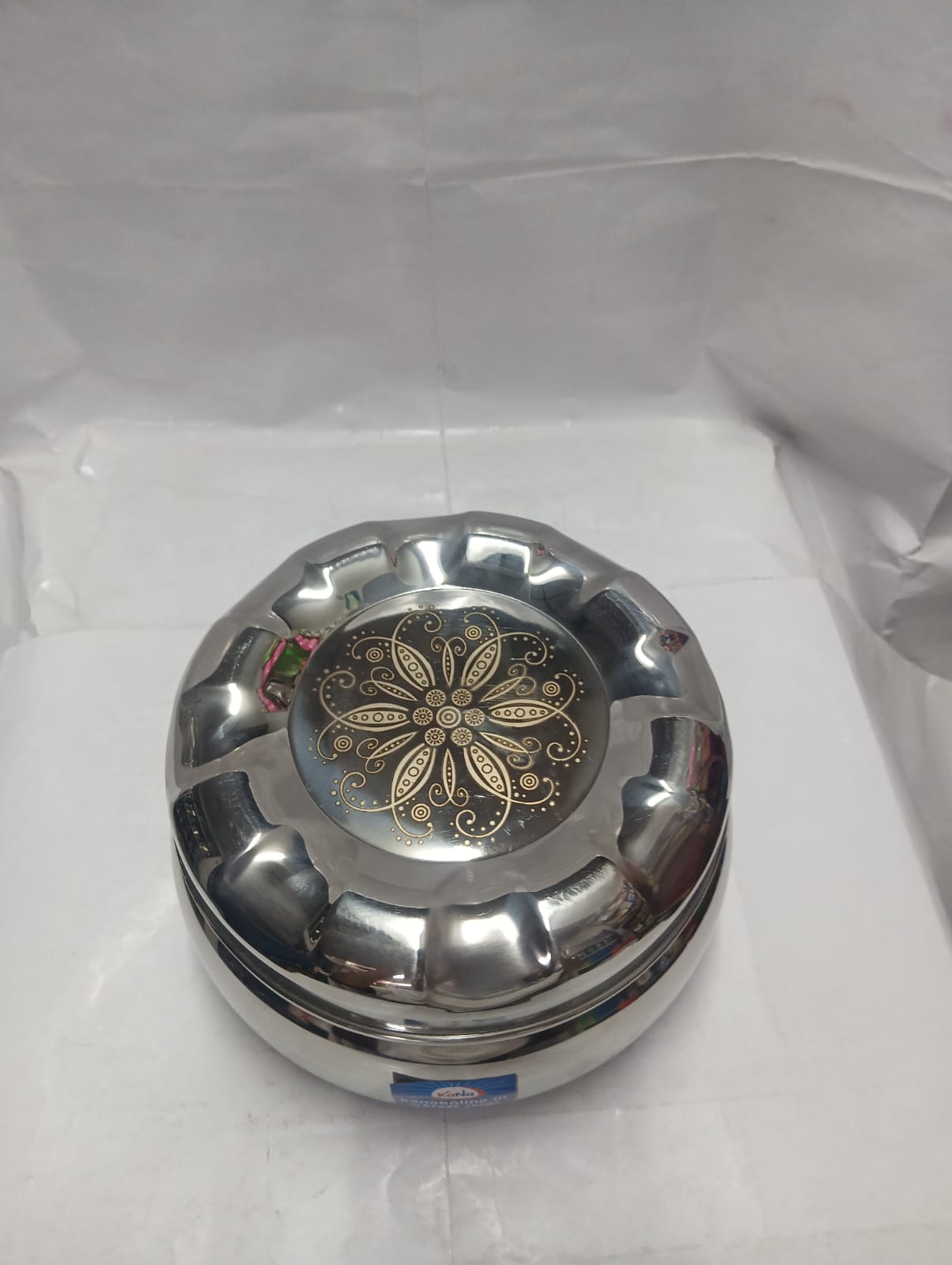 Premium Laser-Design Stainless Steel Belly Tiffin Box Set - Image 5