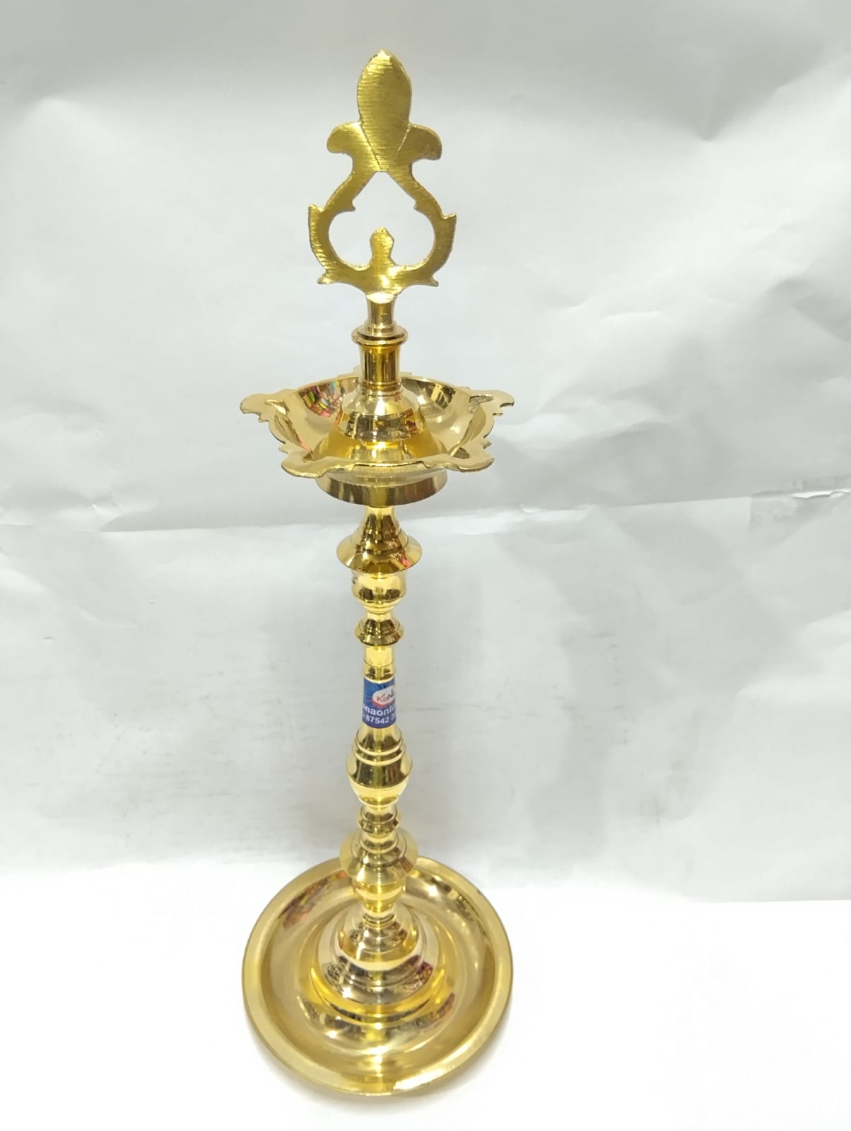 Traditional Indian Brass Festival Oil Kuthu Velakku.