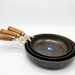 Kana Iron Fry Pan Set with Wooden Handles