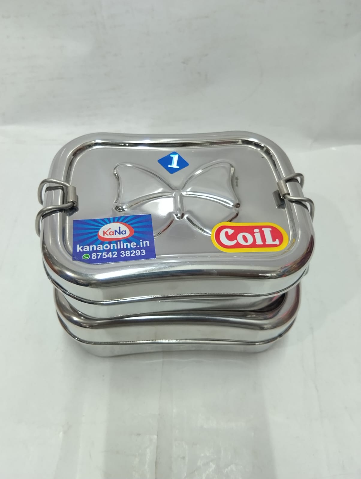Premium Butterfly-Embossed Stainless Steel Lunch Box