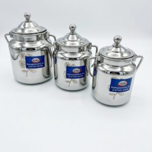 Stainless Steel Traditional Thooku Chatti / Carrier Container Set (Set of 3)