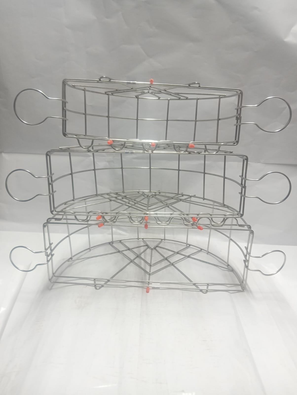 Stainless Steel Vessel Stand Plate Organizer Rack - Image 2