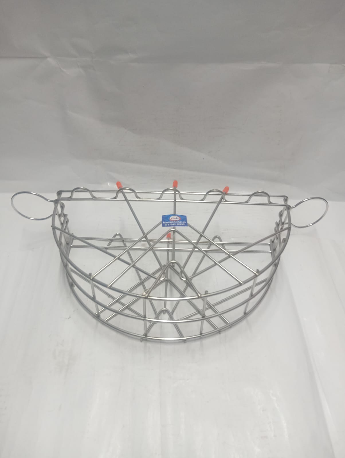 Stainless Steel Vessel Stand Plate Organizer Rack - Image 4