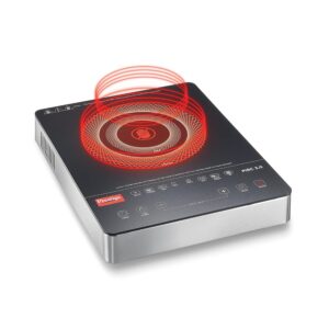 Prestige PIRC 3.0 2400W Infrared Cooktop Black and Silver|Radiant Heating Technology|Sleek Design|Feather Touch Panel|1 Years Warranty on the Product and 2 Years on Coil