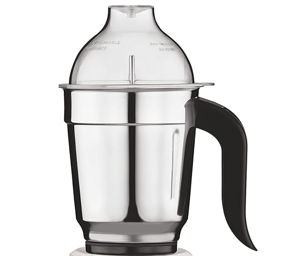 Preethi Elite Mixer Grinder, 600 Watt, White and black 3 Jars - Image 3